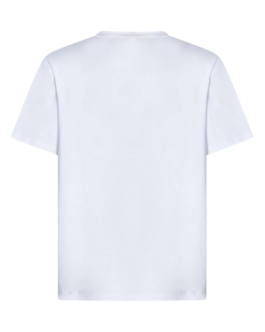 Alexander McQueen White Fold Skull T-Shirt for men