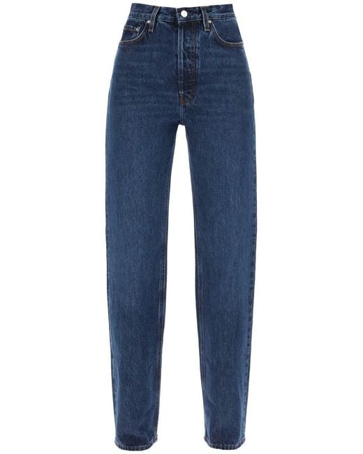 Totême  Blue Organic Denim Classic Cut Jeans