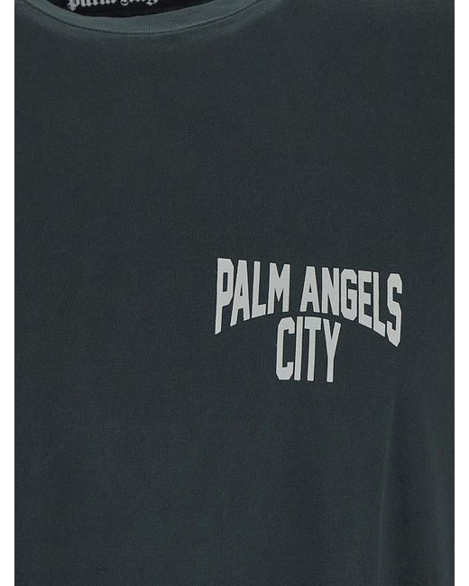 Palm Angels Black T-Shirts And Polos for men