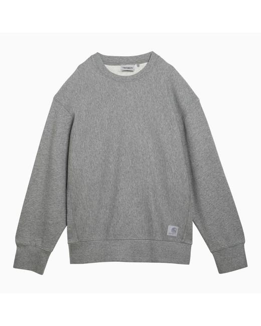 Carhartt Gray Cotton Crew Neck Sweatshirt for men