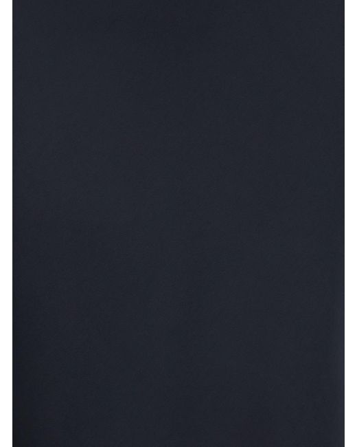 Plain Blue Long Skirt With Volant Detail