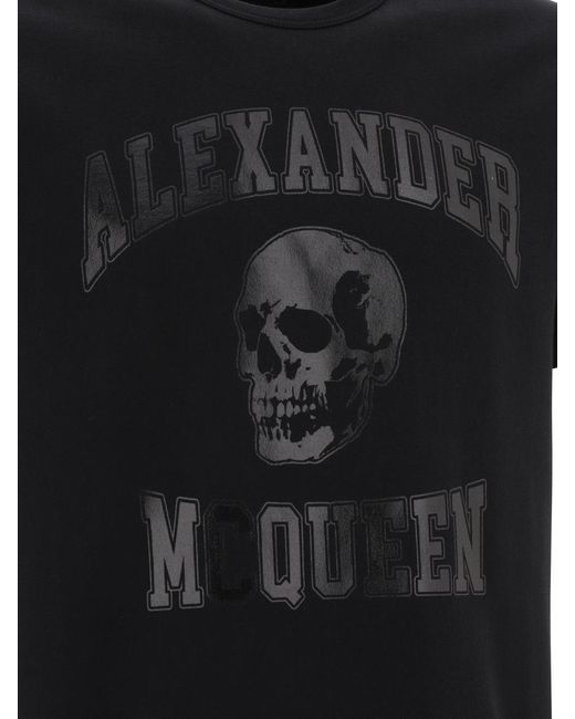 Alexander McQueen Black "Skull" T-Shirt for men