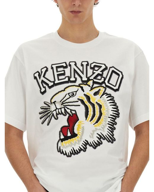 KENZO Gray "Tiger Varsity Classic" T-Shirt for men