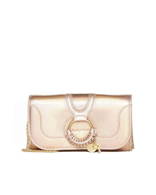 See By Chloé Natural Hana Leather Wallet On Chain