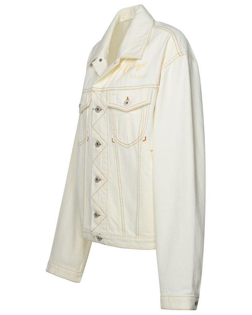 KENZO White Ivory Cotton Jacket