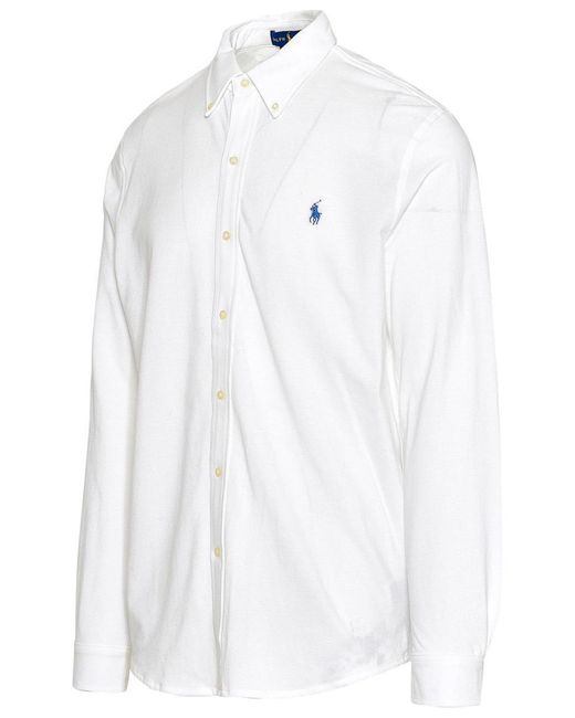 Polo Ralph Lauren White Cotton Sweater for men