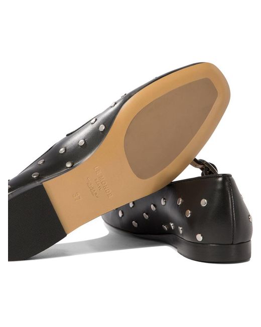 Le Monde Beryl Mary Jane Studded Ballet Flats in Black | Lyst