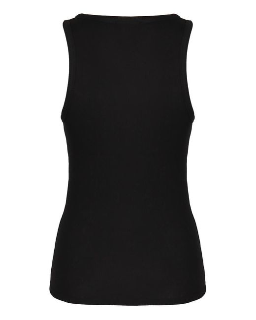 Rabanne Black Cotton Tank Top