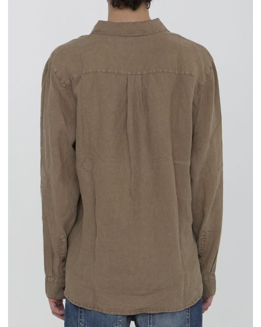 James Perse Brown Linen Shirt for men