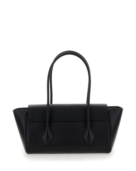 Ferragamo Black 'East-West M' Handbag With Logo Detail