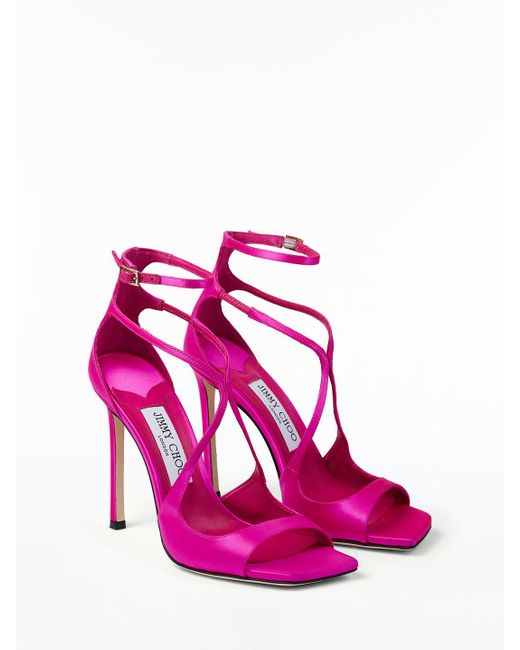 Jimmy Choo Azia 110 Satin Sandals in Pink - Save 14% - Lyst