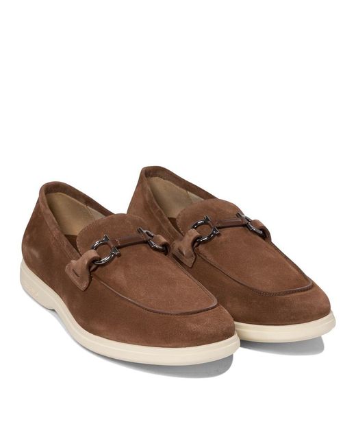 Ferragamo Brown Timeless Leather Loafers & Slippers For for men