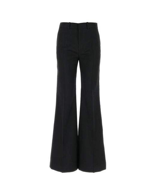 Chloé Black Flared Silk Trousers