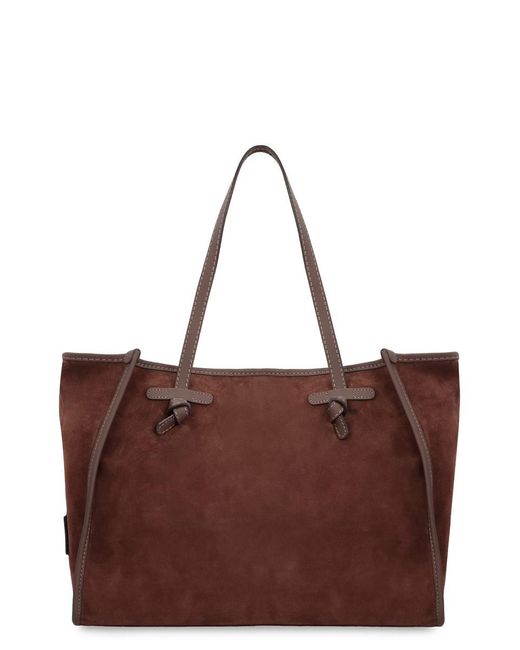 Gianni Chiarini Brown Marcella Suede Tote Bag