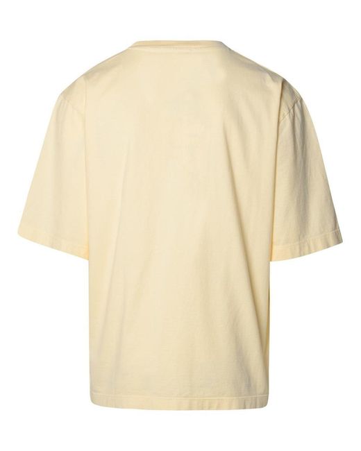 Laneus Natural Ivory Cotton T-Shirt for men