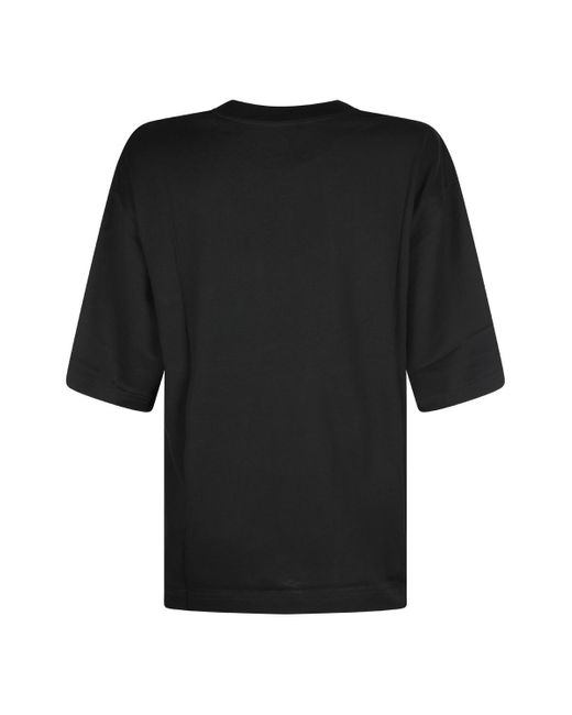 Dolce & Gabbana Black And Cotton T-Shirt