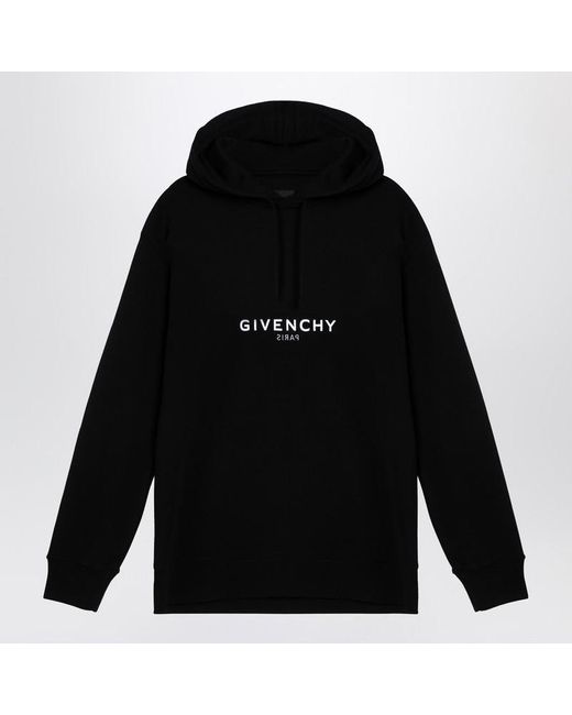 Givenchy Black Archetype Cotton Hoodie With Logo for men