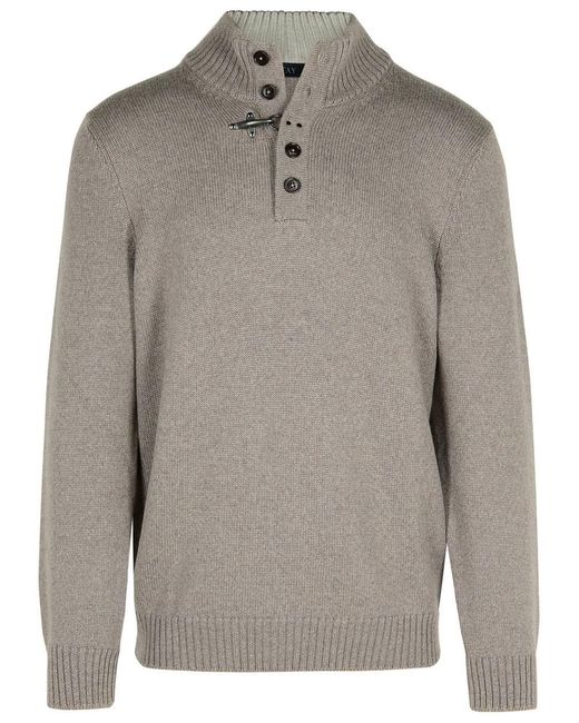 Fay Gray Virgin Wool Turtleneck Sweater for men