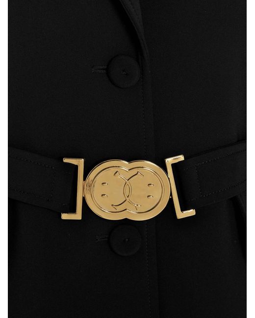 Moschino Black Belt Detail Blazer