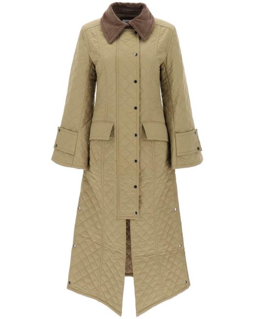 By Malene Birger Natural Pinelope Quilted Trench Coat