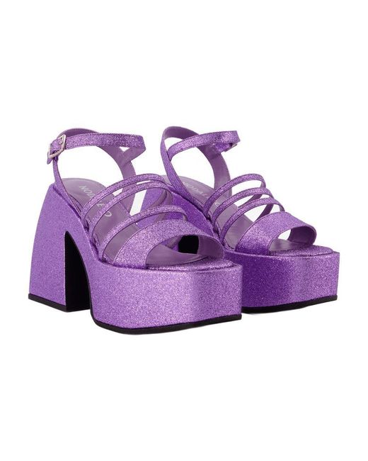 サンダル・ミュール Bulla Chibi Sandals - Nodaleto - Purple - Leather Bulla Chibi Sandals - Nodaleto - Purple - Leather