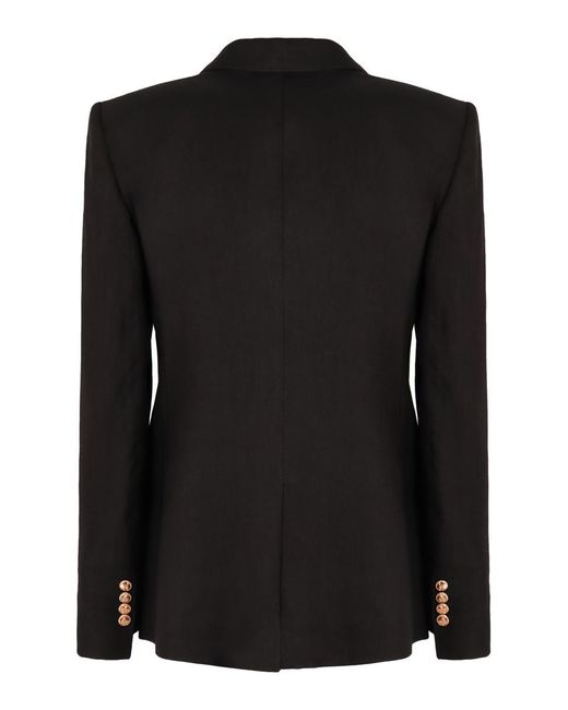 Elisabetta Franchi Black Single-Breasted One Button Jacket