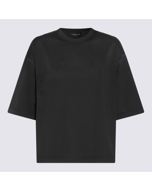 Fabiana Filippi Black Cotton T-shirt