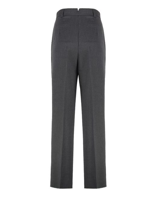 Weekend by Maxmara Gray Salsa Wool Trousers