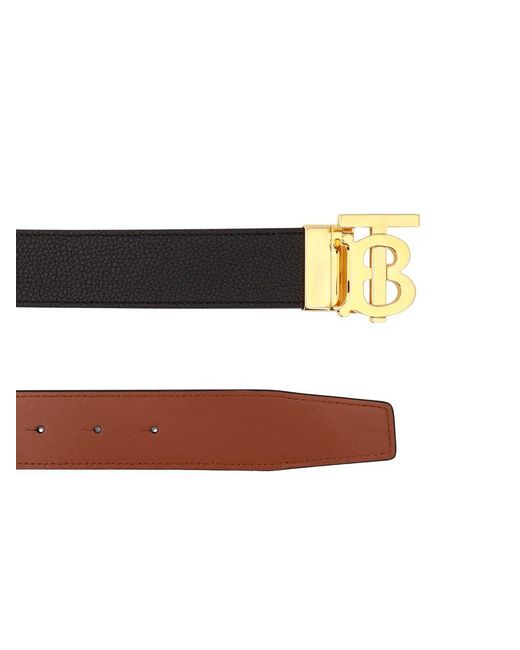 Burberry White And Tan Leather Belt for men