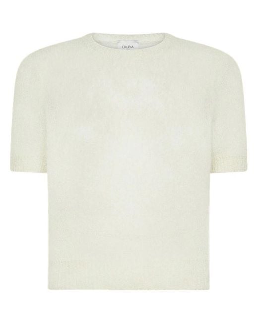 Cruna White Crew Neck Clothing
