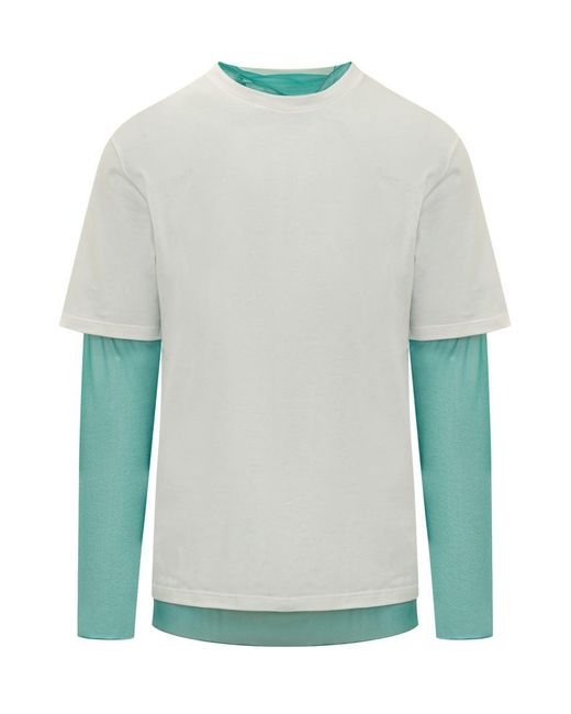 Jil Sander Blue Layered T-Shirt for men