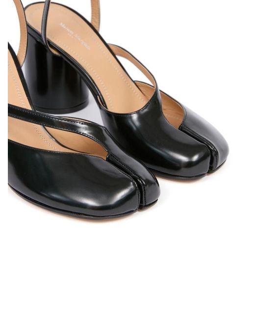 Maison Margiela Black Tabi Leather Pumps