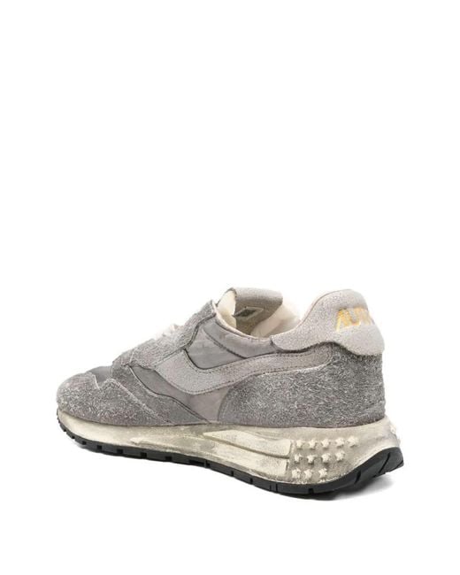 Autry White Reelwind Supervintage Low Nylon Sneakers for men