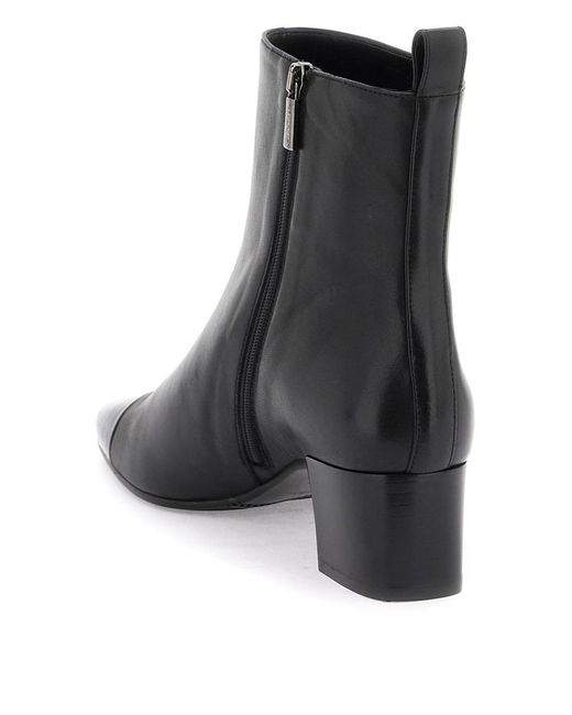 CAREL PARIS Black Carel Leather Ankle Boots