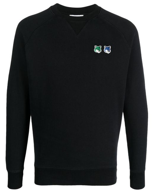 Maison Kitsuné Black Logo Sweatshirt for men
