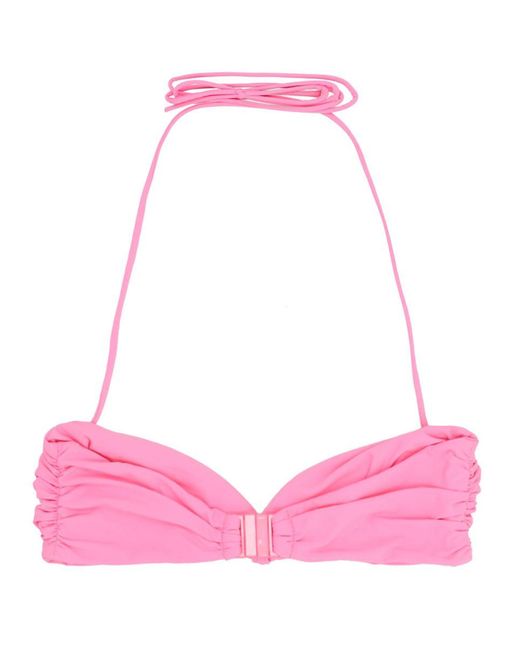 Magda Butrym Pink Knot Bikini Top