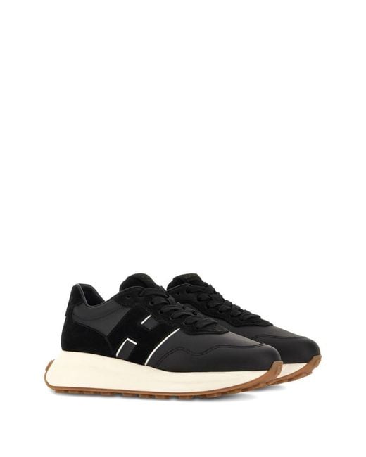 Hogan Black H641 Leather Sneakers