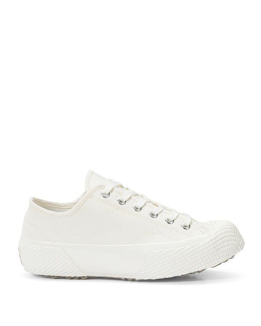 Superga White Low Top Yarn Dyed Cotton Sneakers
