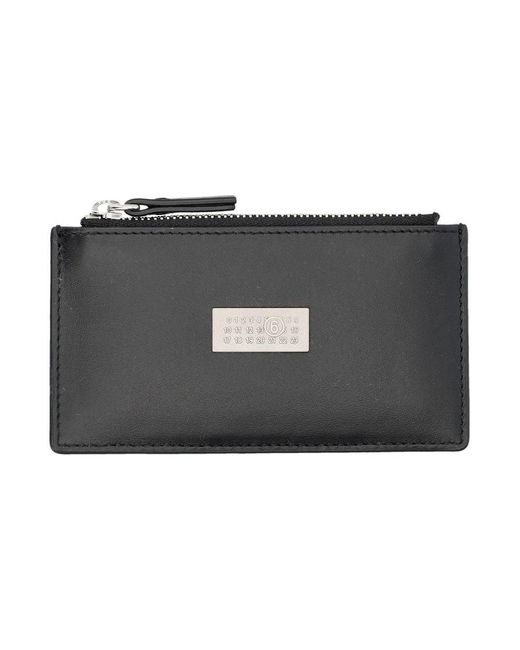 MM6 by Maison Martin Margiela Black Numeric Bi-Fold Wallet for men