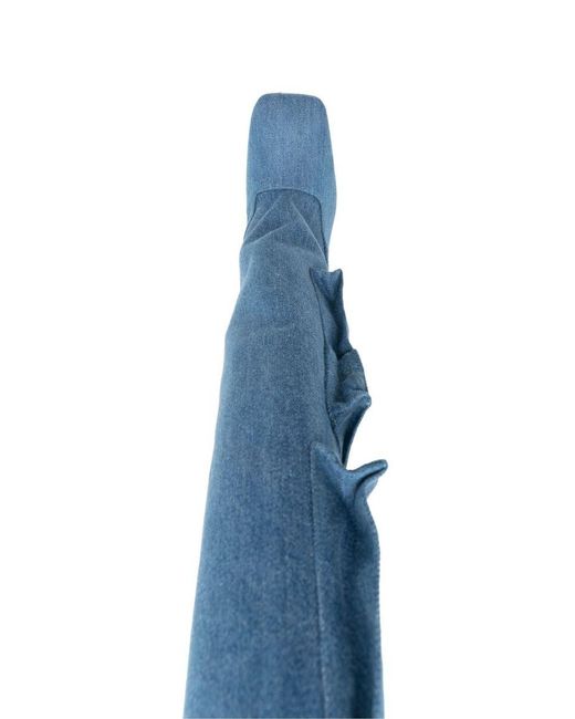 The Attico Blue Sienna 105mm Denim Boots