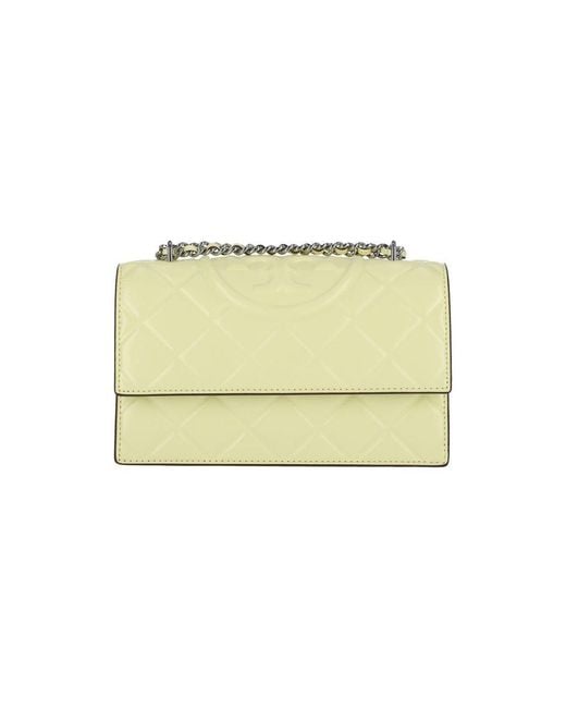 Tory Burch Natural 'Fleming' Small Shoulder Bag