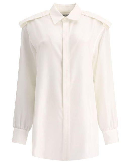 Burberry White Silk Shirt
