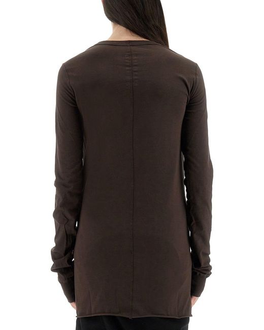Rick Owens Black Shirt "Concordians Slashed Level Ls T"