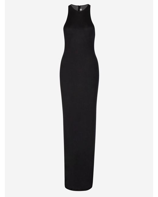 Saint Laurent Black Semi-Transparent Maxi Dress