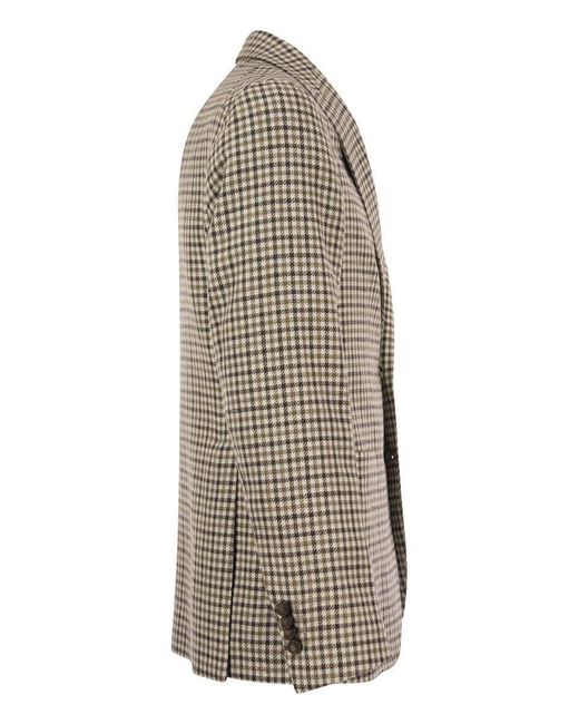 Tagliatore Multicolor Jacket With Checked Pattern for men