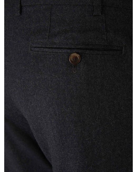 Canali Blue Wool Cargo Trousers for men