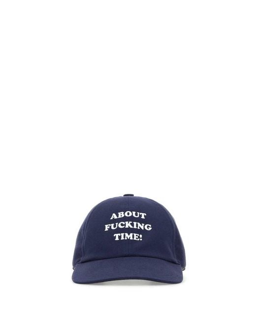 Stella McCartney Blue Blu Cotton Baseball Cap