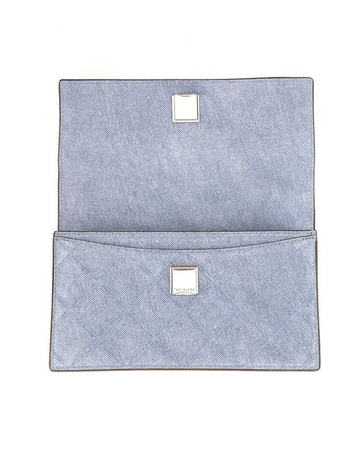 Tory Burch White Suede "Fleming" Bag