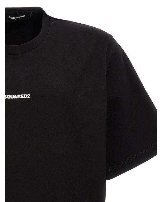 DSquared² Black Logo T-Shirt for men