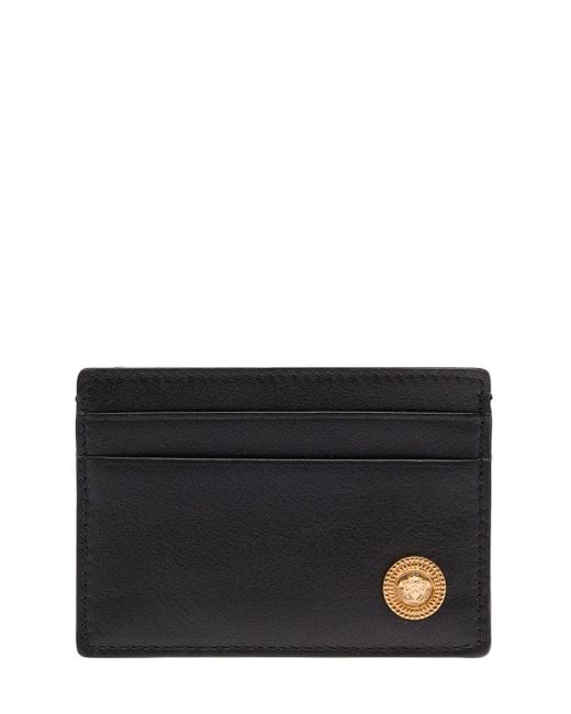 Versace biggie Medusa Leathe Card Holder Man in Black for Men Lyst